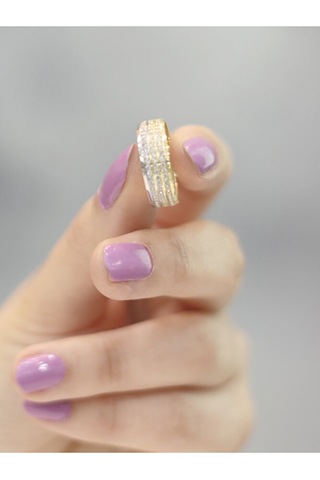 14 Ayar Altın 3 Sıra Taşlı Alyans Yüzük