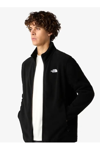The North Face Glacier Fleece Full Zip Hiking Fleece Erkek Polar Siyah