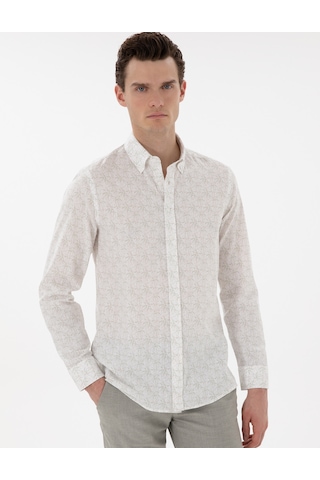Pierre Cardin Erkek Haki Gömlek Desenli 50304548-vr027 Haki