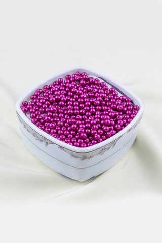 Cam İnci Boncuk 5 Mm Fuşya Aksesuar Takı Malzemesi 25 Gr Diğer
