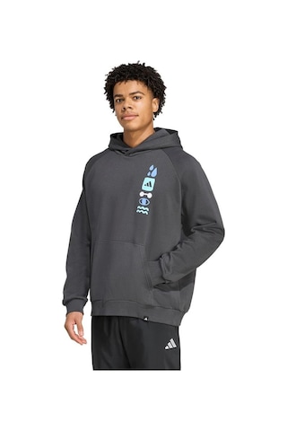 Adidas Erkek Gri Sweatshirt Gfx Hoodıe Jx1811 Gri