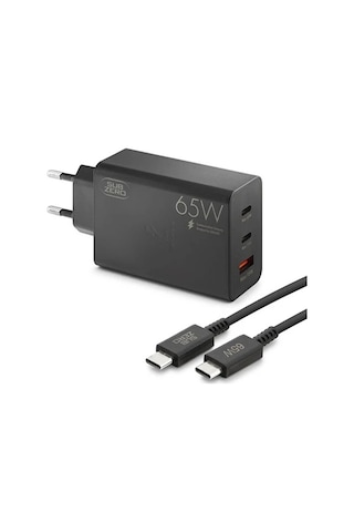 Subzero Honor Magic7 Lite Uyumlu 3 Girişli Usb+pd+pd 65w Süper Fast Type-c Şarj Aleti + Kablo