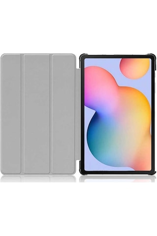 Galaxy Tab S6 Lite 2020 Sm-p610-sm-p615 Uyumlu Smart Cover Standlı 1-1 Tablet Kılıfı - Gri - T13578