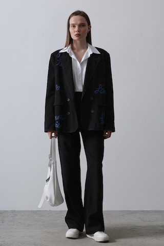 Soonaksesuar Kalpli Ceket Takım - Siyah Siyah