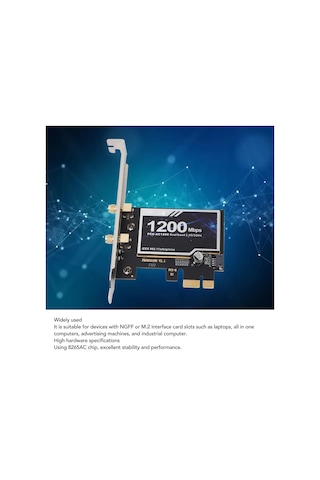 Masaüstü Bilgisayar Için 8265ac Pcıe Wifi Kartı, 1200 Mbps Bt