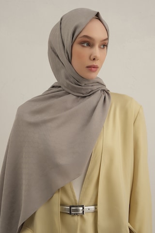 Armine Gri Link Desen Bambu Cotton Şal 20 Gri