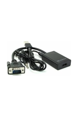 Vga To Hdmi Çevirici Dönüştürücü Adaptör Kablosu