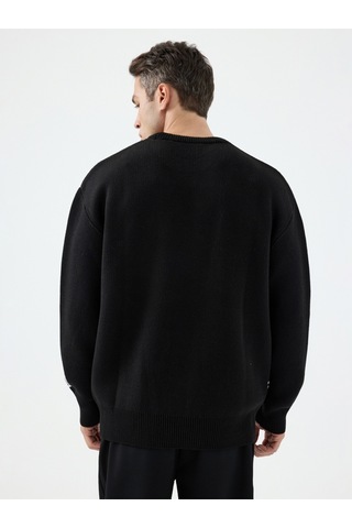 Loose Fit Erkek Kazak Siyah