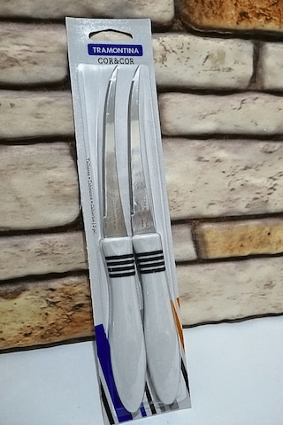 Tramontina Lazer Kesim Sebze Bıçağı 2 Adet- Beyaz-Uzun Beyaz