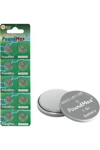 20 Adet Poundmax Ag10, Lr54,1,5v Alkalin Düğme Pil 2x 10 Adet