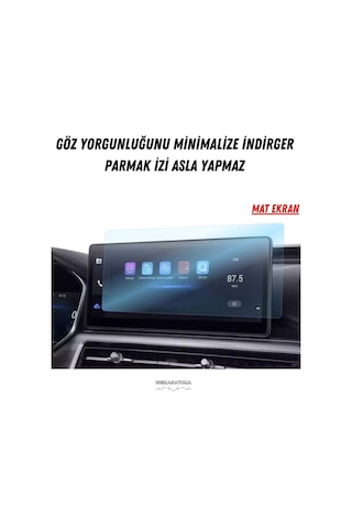 Chery Tiggo 8 Pro 2023 Navigasyon Ve Multimedya Uyumlu Mat Ekran Koruyucu