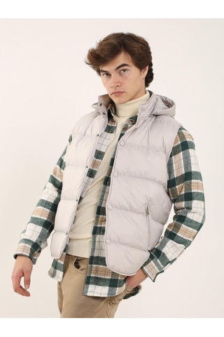Dufy Taş Erkek Regular Fit Dik Yaka Yelek Mont - 96763 Taş