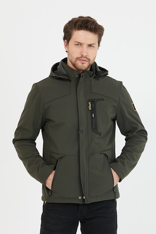 Mero Life Içi Kürklü Kapüşonlu Su Ve Rüzgar Geçirmez Softshell Erkek Mont Haki