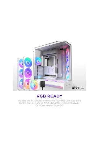Nzxt H Series H9 Flow Rgb+ Cm-h92fw-p1 Beyaz Atx Mid Tower Gaming Akak0nzx0061