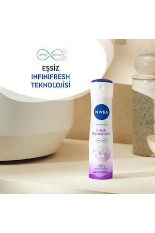 Nivea Fresh Sensation Kadın Ve Erkek Sprey Deodorant 150 Ml,72 Saat perspirant Koruma,uzun Süren Ferahlık X2