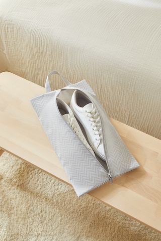 Ocean Home Textile 2'li Gri Balıksırtı Ayakkabı Düzenleyici Taşıma Çantası Seti 22 X 40 X 9 Cm