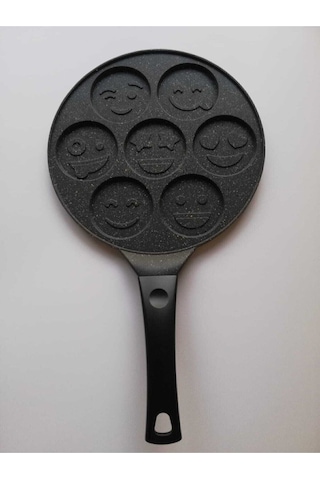 Eda Granit Pankek Tava 28 Cm Gülen Yüz Emojili Pankek Tavası