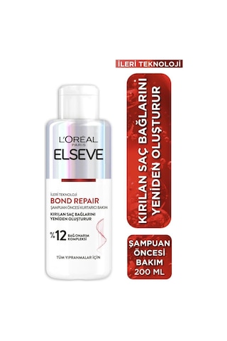 Elseve Bond Repair Bağ Güçlendirici Şampuan 200 ML + Onarıcı Bakım Kremi 150 ML + Şampuan Öncesi Kurtarıcı Bakım 200 ML