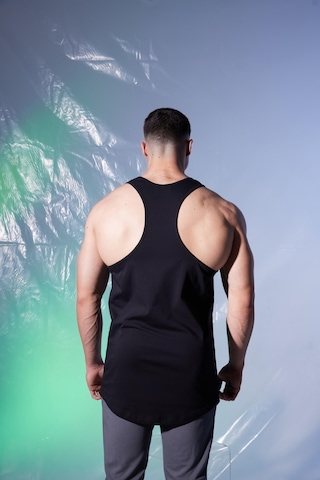 Woof Gym Monk Mode Baskı Klasik Atlet - Siyah