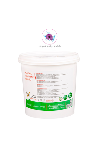 Vebox Easy Wet Wipes Büyülü Bahçe Kokulu Kova Hijyenik Temizlik Mendili XL 300 Adet