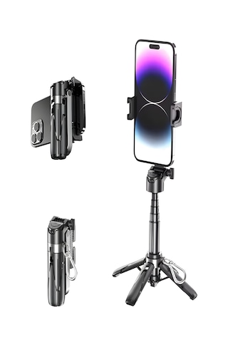41.5 Cm 360 Ayarlanabilir Bluetooth Kumandalı Kablosuz Tripod Selfie Stick Monopod