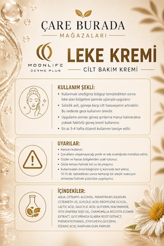 Moonlife - Leke Kremi 100 Ml Yüz & Vücut