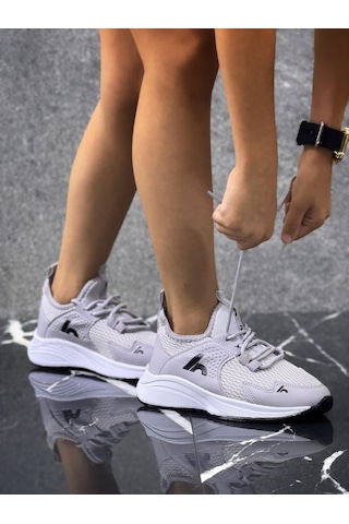 Bağcıklı Unisex Çocuk Spor Ayakkabısı-buz-siyah-321