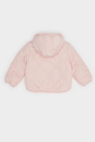 Defacto Kız Bebek Rüzgar Geçirmez Su İtici Kapitoneli Kapüşonlu Şişme Mont E7974a525aupn99 Pembe