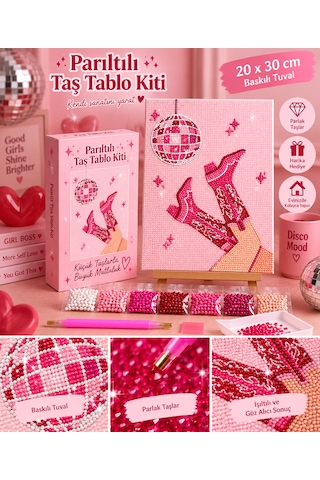 Bedazzling Taşlı Tuval Kiti Küçük Boy Kovboy 1 Adet Bedazzling Taşlı Tuval Kiti Küçük Boy Kovboy 1 Adet