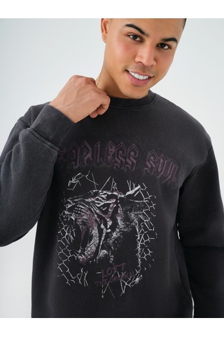 Loose Fit Erkek Sweatshirt Antrasit