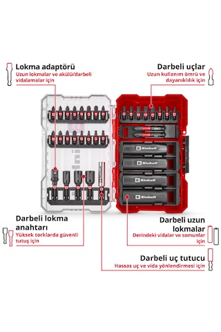 Einhell M-CASE 35 Parça Bits ve Lokma Uç Seti - 49109230