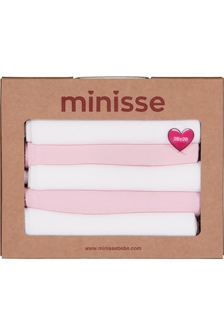 Civil Baby 6lı Düz 29x29 CM Ağız Bezi Ve Mendili - Ekru Standart Ekru-pembe