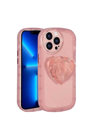 Apple Uyumlu iPhone 13 Pro Kılıf Kamera Korumalı Pop Soketli Renkli Zore Ofro Kapak Pembe