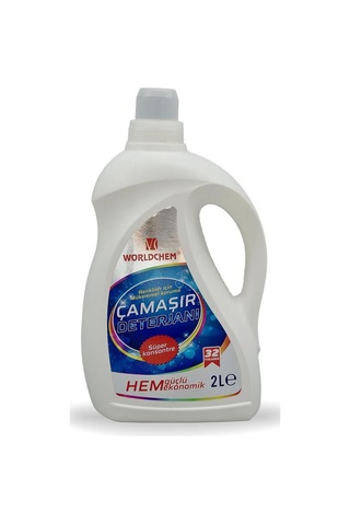 Worldchem Renkliler İçin Bitkisel Sıvı Çamaşır Deterjanı 2 L