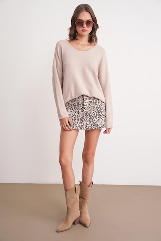 6901 Kadın Yumuşak Dokulu Basic Kazak Camel CAMEL