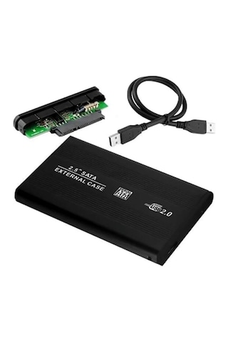 Usin Alüminyum Kasa Harici 2.5'' Usb 2.0 Hdd Ssd Sata Harddisk Hard Disk Kutusu Ve Kablosu