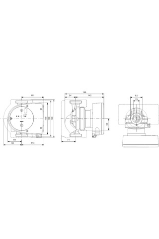 Grundfos Magna1 25-120 180 Frekans Konvertörlü Sirkülasyon Pompası