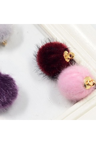 Homyl Takı Yapımı Için Yüzüklü 8 Parça Çeşitli Renk Pom