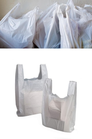 Kalın Kırık Beyaz Poşet 30x60 Cm Büyük Boy 1 Kg Hışır Atlet Poşet Market Manav Poşeti Çöp Poşeti