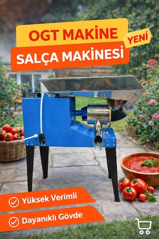 Mavi Ayaklı Profesyonel Salça Makinesi 3 HP | Domates Biber Salça Çekme Makinesi 700 Kg Kapasiteli