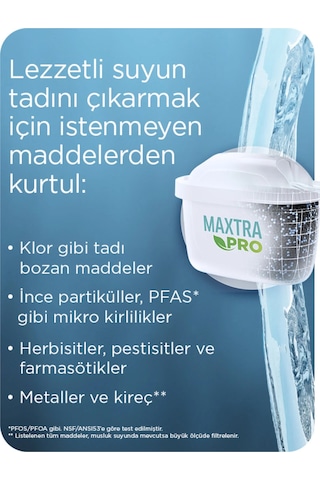 BRITA MAXTRA PRO Pure Performance Yedek Su Arıtma Filtresi, 2'li