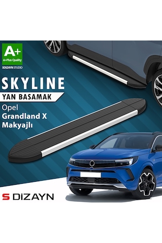 S-dizayn Opel Grandland X Makyajlı Hybrid Skyline Aluminyum Yan Basamak 183 Cm 2021-2024 A+ Kalite