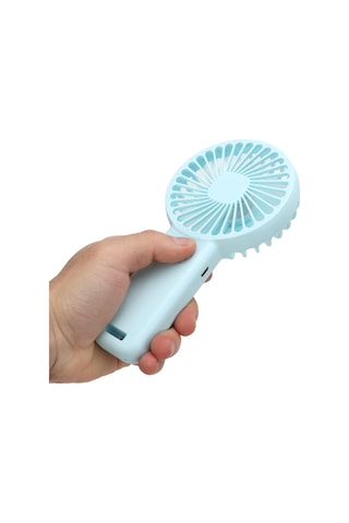2 Adet Mini Fan,telefon Tutucu,portatif El Vantilatörü Mavi,beyaz 9,3x19cm