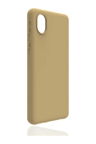 Samsung Uyumlu Galaxy A01 Core Kılıf Zore Biye Silikon Gold