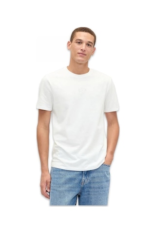 Gap 799323 V-frch Mini Logo Tee New T Gri Erkek T-shirt-13603 Gri
