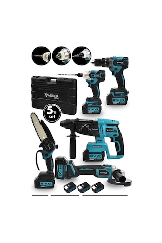 Boltoptan As-s.urrprofesyonel 21v Akülü 5 Li Set Hilti Taşlama Somun Sıkma Akülü Vidalama B.testere