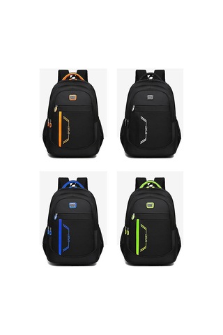 Ganzhoushop Sırt Çantası Kadın Moda Büyük Kapasiteli Okul Çantası Ortaokul Öğrenci Seyahat Sırt Çantası Mavi Çok Renkli