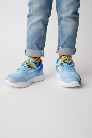 Muggo Car Cırtlı Arabalı Ve Işıklı Günlük Çocuk Sneaker Spor Ayakkabı Mavi