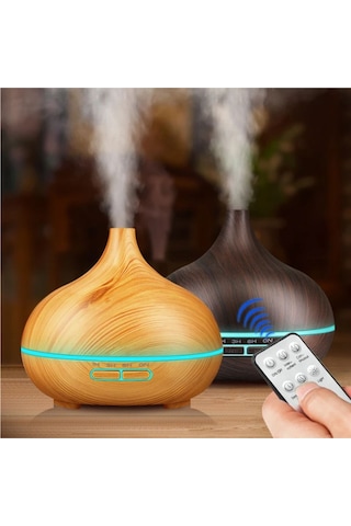Uzaktan Kumandalı 550 Ml Aroma Difüzörü Ultrasonik Hava Nemlendirici 7 Renk Led Sl-169