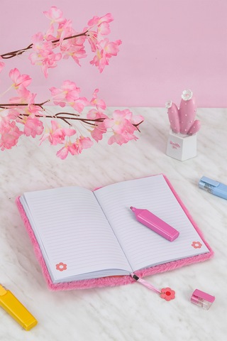 Studi Pelüş Ve Eğlenceli Defter - Çiçek Figürlü